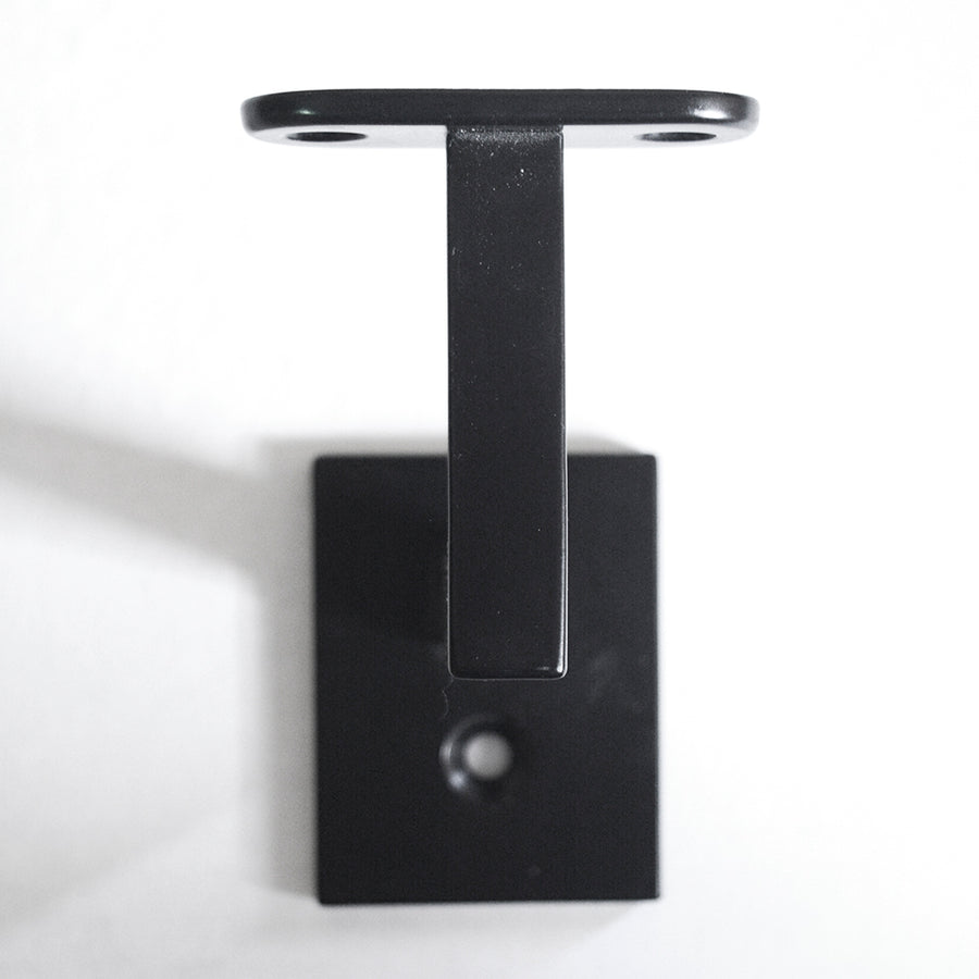 Support de main courante au mur carré en métal noir – Boiseries Sir Laurier